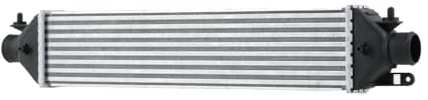 HELLA 8ML 366 340-781 Ladeluftkühler - Kühlrippen gelötet - Aluminium/Kunststoff