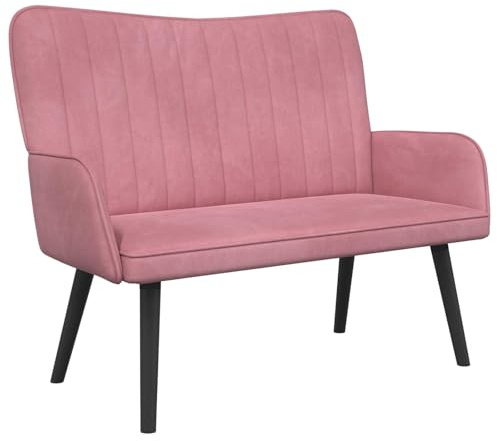 vidaXL 2-Sitzer Sofa Rosa 115 x 61 x 87 cm Samt
