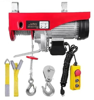 Verricello elettrico Gru elettrica da 200-800 kg con argano per gru a cavo telecomandato cablato/senza fili Argani elettrici(Wired 400kg)