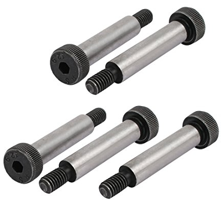 sourcing map 5Stk. 40Cr Stahl Schulter Bolzen 8mm Dmr. 35mm Schulter Länge M6x12mm Gewinde de