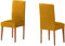 Martina Home Tunez Stuhlhusse, Stoff, mit Rückenlehne, 24 x 30 x 6 cm, Senfgelb, 2 Stück
