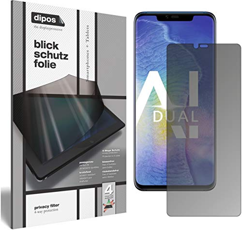 dipos Blickschutzfolie für Huawei Mate 20 Pro | Displayschutz matt mit 4-Wege Sichtschutz-Effekt, Privacy Filter, passt perfekt, kratzfest, blasenfrei, selbstklebend