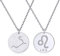 ChicSilver Löwe Kette Sternzeichen mit Charm Anhänger 925 Ketteanhänger Horskopr Anhänger