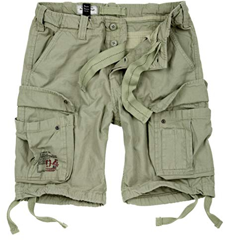 Surplus Raw Vintage Airborne Vintage Herren Cargo Shorts, Oliv Light, XL
