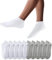 YouShow Sneaker Socken Herren Damen 10 Paar Kurze Halbsocken Quarter Baumwolle Unisex (Weiß und Grau, 39-42)