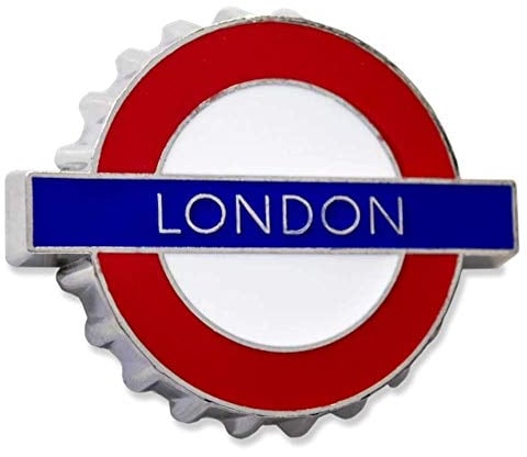 GWC Kühlschrankmagnet mit London-U-Bahn-Schild, Metall, Flaschenöffner