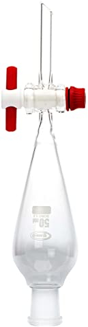 Glassco 8S149/50 - Embudo separador, forma cuadrada, capacidad de 50 ml