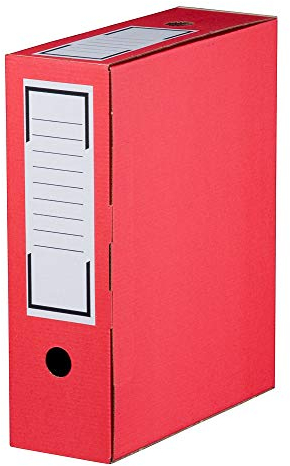 karton-billiger 20x Archiv Ablagebox Ordnerbox Color 100mm - 4 vers. Farben (rot)