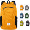 4Monster Faltbarer Rucksack Ultra Leicht, Unisex Tagesrucksack Outdoor, Wasserdichter Wanderrucksack für Camping Wandern Reisen Sport Klettern Radfahren (Orange, 16L)