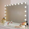 Dayu Hollywood-Stil 80x60 cm Tischspiegel Kosmetik Schminkspiegel mit 3 Farbe Licht, Beleuchteter Spiegel Kosmetikspiegel mit 18 dimmbaren LED-Lampen mit USB