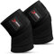 DMoose Fitness Ginocchiere a compressione per ginocchio, fitness e supporto per allenamenti e corsa, ginocchiera per uomini, ginocchiere per donne dolore al ginocchio - Nero/strisce (coppia)