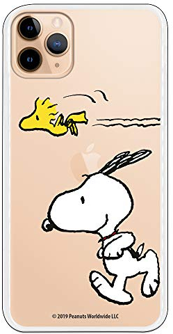 Offizielle Snoopy Woodstock und Snoopy Running-Hülle für iPhone 11 Pro Max zum Schutz Ihres Handys. Flexible Silikonhülle für Apple mit offizieller Lizenz von Peanuts.