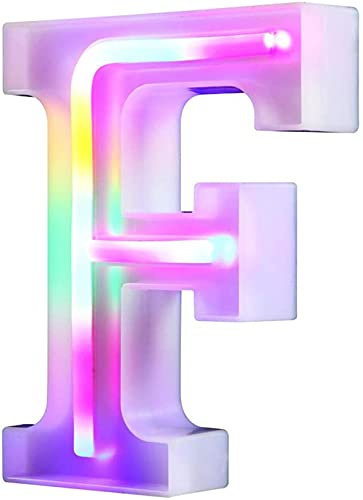 Nordstylee LED-Neon-Buchstaben-Leuchtmittel, bunt, für Partys