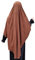 Yaqeen Khimar runder Hijab zum Überziehen für Muslime, einteilig, Kopftuch, Jilbab, islamischer Gebetsschal, muslimische Schals, braun, Einheitsgröße