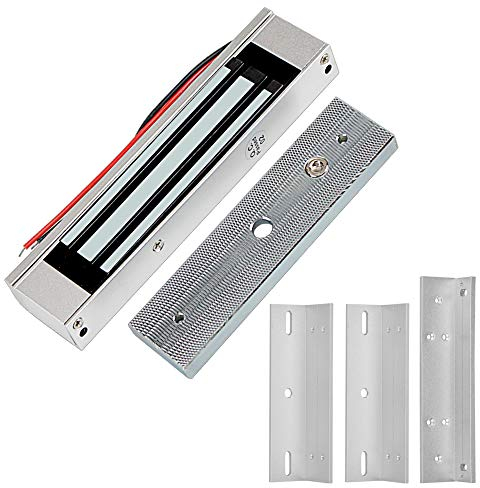 FTSTech Verrou magnétique électrique 12 V CC 180 kg avec support de montage ZL, pour système de sécurité domestique, convient pour porte en bois/métal/verre