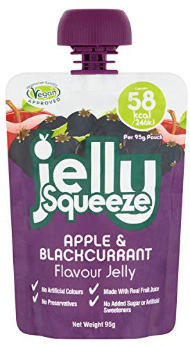 JellySqueeze Apple & Blackcurrant Flavour Jelly, 95 g, 16 Count