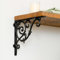 Marco Paul Large 25cm Wall Brackets for Shelves Heavy Duty Cast Iron 2pc Shelf Bracket Set Vintage Victorian Scroll Design Metal Shelf Brackets Ideal for Indoor and Outdoor Use