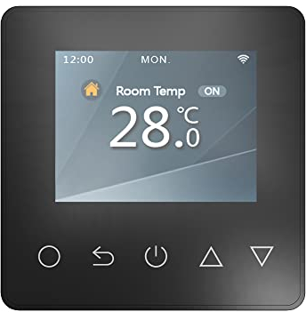 Underfloor Heating Thermostat Smart Temperature Controller Digital Proframmable Thermostat for Electric Floor Heating Black