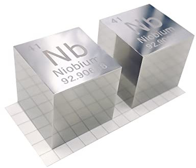 嘉信誉 Niobium (Nb) Dichtewürfel, Laborqualität, präzise über 99,9 % hochrein, verwendet für Laborversuche, persönliche Hobbys und Sammlungen (Größe: 2,5 cm, Farbe: poliert)