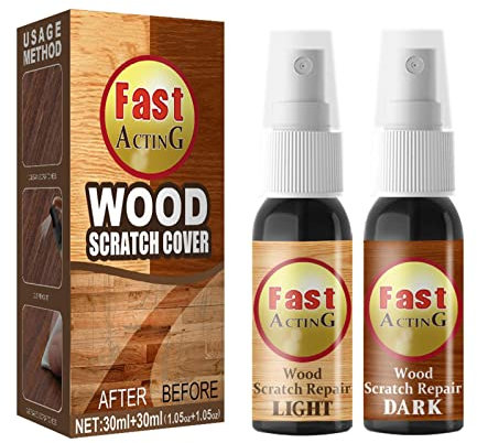 Eliminador de arañazos de madera, antiarañazos para suelos de madera, spray de pintura complementario para arañazos, pulido de muebles, cera posttratamiento, spray de reparación de arañazos para