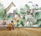 3D Panoramique Murale De Plantes Tropicales De La Faune Premium Papier Peint Intissé Pour Salon Chambre Enfant Chambre Décoration Murale Moderne Poster Tableaux Photo Muraux (300x210 cm)
