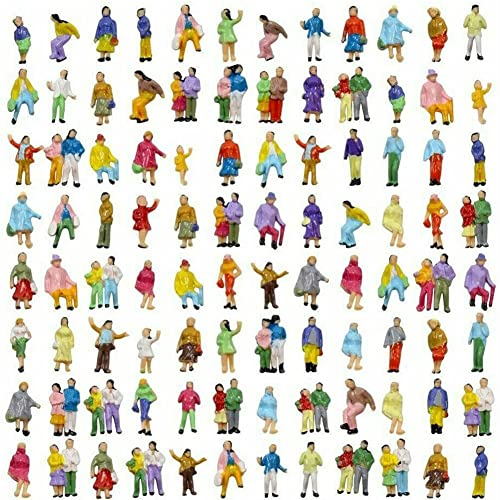 Menschen Figuren, 400 Stück Menschen Figuren 1:87 HO Maßstab Modellzüge Architektonische Kunststoff Menschen Figuren Winzige Menschen Sitzen und Stehen für Miniaturszenen