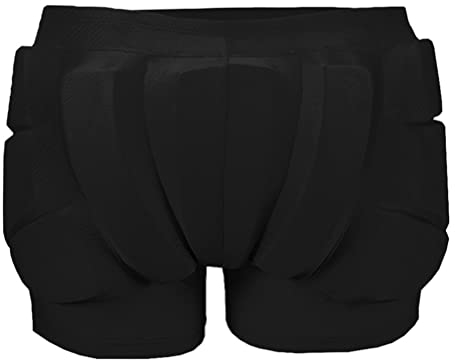 KENANLAN Kinder-Hüftschutzpolster, 3D-Schutz, Gepolsterte Shorts, Eva-gepolsterte Shorts, Aufprallschutz, Schutzausrüstung, Skateboarding, Snowboarding, Skating(Schwarz)