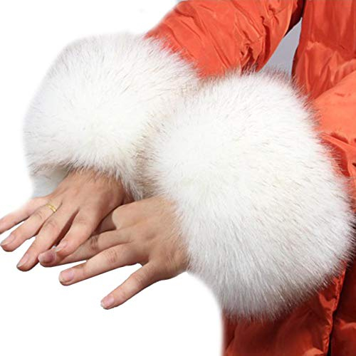 Pelzmanschetten für Handgelenk | Damen Winter Kunstfell Kurze Handgelenkwärmer - Armwärmer Winter Essential für Wärme und Modekleidung