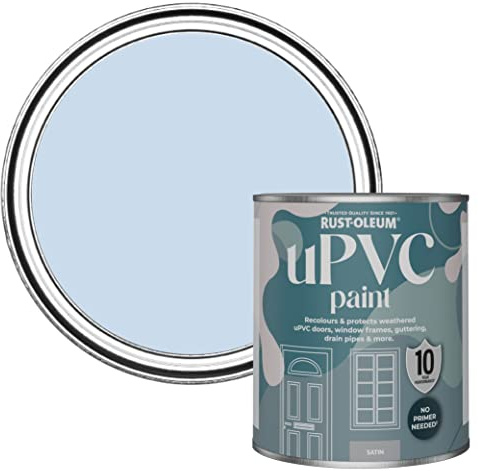 Rust-Oleum Blue uPVC Door and Window Paint In Satin Finish - Blue Sky 750ml