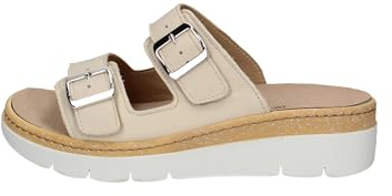 GRÜNLAND MOLL, Sandali con Zeppa Donna, Latte, 38 EU X-Larga