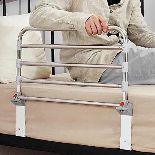 HACSYP bettgitter Bettgitter for faltbares Bett, Edelstahl-Betthaltegriff, Bettgitter, Sicherheitsgriff am Bett, for ältere behinderte Erwachsene, passend for King bis Twin
