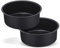 HaWare Set di 2 tortiera in acciaio inox antiaderente, per torte di compleanno, per matrimoni, per servire la torrefazione, sano e atossico, resistente alla ruggine (16 cm, nero)