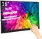 Moniteur Portable,16 Pouces, 1920 X 1200 60 Hz Eye Care Screen Type C Gaming Monitor, Dual Speaker Computer Display HDMI Type C pour Ordinateur Portable PC Mac
