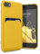 kwmobile Handyhülle kompatibel mit Apple iPhone SE (2022) / iPhone SE (2020) / iPhone 8 / iPhone 7 Hülle - Handy Cover mit Fach für Karten - in Strahlend Gelb