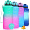 Niggeey Motivational Water Bottle with Time Marker, Sports Water Bottles 2l, 1.5l, 1l, 700ml, 500ml Kids Water Bottles, Leak Proof BPA Free Tritan Drink Bottle for School, Gym and Sport, Cycling