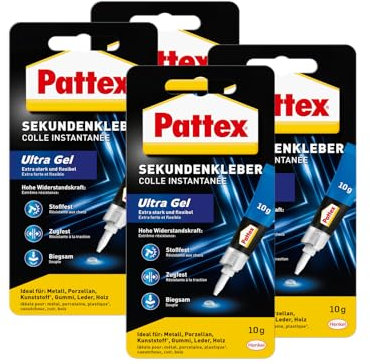 Pattex Sekundenkleber Ultra Gel (4er Pack (4x 10g))