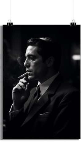 25 Artstreet Michael Corleoneposter | Der Pate | The Godfatherposter | Al Pacino | Filmisches Ikonenporträt | Klassische Filmkunst | Film-Erinnerungsstücke | Filmisches Kunstwerk (60x90)