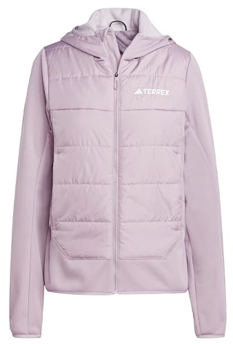 adidas Damen Terrex Multi Hybrid Insulated Hooded Jacket, Preloved Fig, M
