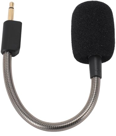 Ersatz Spiel Mic für Razer Blacks Hark V2 BlackSharV2 Pro, Geräusch Unterdrückung Schwamm Einstellbarer Mikrofon Arm, 3,5-mm-Buchse Abnehmbares Game Boom Mikrofon für