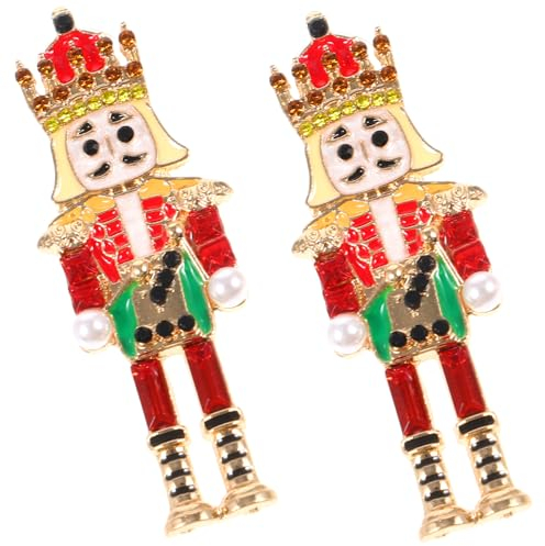 WOFASHPURET 1 Pair Nutcracker Earrings Holiday Earrings for Women Statement Earrings Nutcracker Earrings Xmas Earrings Fun Earrings Christmas Jewelry Earrings Aesthetic Christmas Earrings