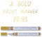 Beager 2Pcs Gold Acrylstifte für Steine, 0,7mm Permanent Marker Stifte Wasserfest Lackstift Acrylfarben Stifte Steine Bemalen Stifte für Holz Leinwand Keramik Metall Papier Glas Kunststoff