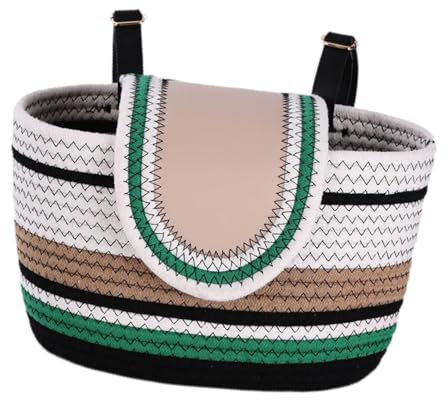 rockible Fahrradkorb Abnehmbar Vorne, Klein Tragekorb Einkaufskorb, Lenkertasche Fahrrad, Bike Basket Detachable, Bicycle Front Basket, Aufbewahrungskorb Fahrradlenkerkorb für Picknick Camping, Grün