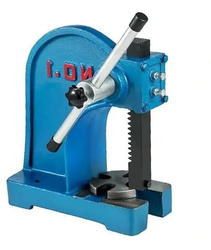 Manual Desktop Punch Press Machine Metal Arbor Press Tool,Arbor Press 1 Ton,Ratchet Leverage Arbor Press with Handwheel,for Stamping,Bending,Stretching,Forming