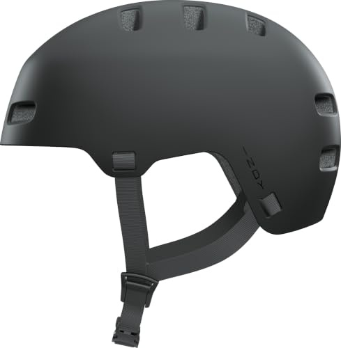 ABUS Fahrradhelm INDY - Dirt-Helm für Dirt, Skate, Slope und MTB - mit optimierter Stoßdämpfung - für Jugendliche und Erwachsene - Größe S, Schwarz