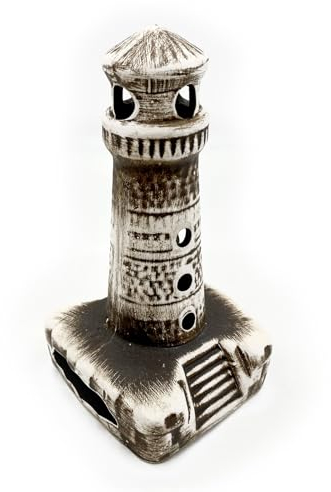 ZooPaul Keramik Deko Dekoration Aquarium Terrarium Leuchtturm Turm Säule