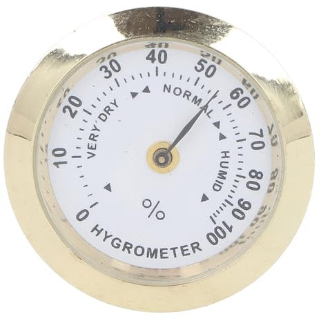 Violin-Hygrometer, Mini-Legierung, Gitarren-Feuchtigkeitsmesser, Rundes Feuchtigkeitsmessgerät, Misst die Luftfeuchtigkeit für Violine, Gitarre und Andere Instrumente