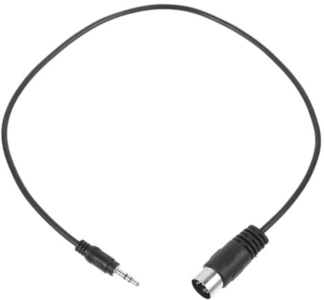 jojofuny Cavo Adattatore Audio 3.5mm a Midi 5 Pin, Cavo Jack Design Multifunzionale in Metallo e Gomma per Computer e Interfacce Audio
