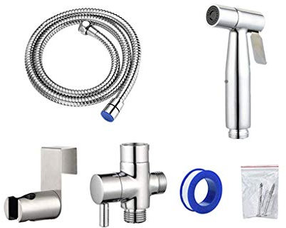 Douche Bidet Sprayer Kit Spray Edelstahl-Duschhandset Toiletten-Badezimmer-Produkte Solardusche Duschkopf (A, One Size)