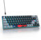SbocKeeb 65% Tastiera Meccanica, Mini Tastiera Gaming 60 Percento Bianca 68 tasti, Wired Tastiera Compatta, Layout US QWERTY interruttore lineare rosso per PC Windows/Laptop/Mac (Ice Dark)