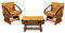 CREATIVE COOPER Gartenmöbelset aus Holz, Möbel für kleine Wohnungen, 2X Bank 1x Tisch, Faßmöbel, Barmöbel, Terrassenmöbel, fassbar